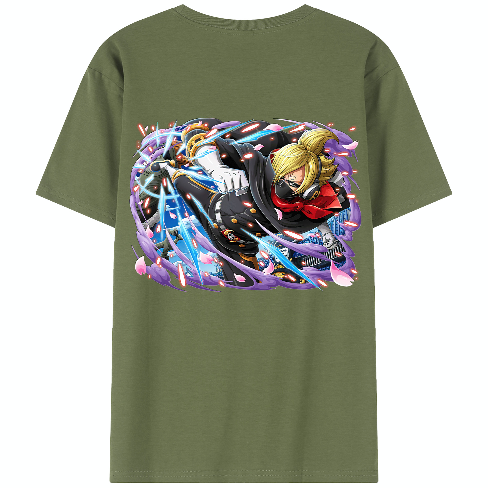 ワンピース サンジ ONE PIECE Sanji 綿100％半袖Tシャツ（背面プリント）